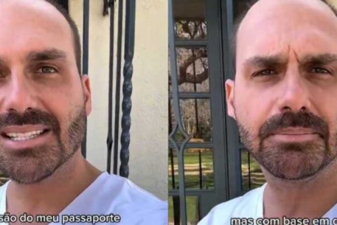 Eduardo Bolsonaro se pronuncia sobre a possível retenção de seu passaporte