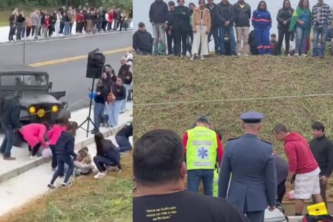 Tragédia no 7 de Setembro: jipe desgovernado atropela público em desfile cívico de Brusque