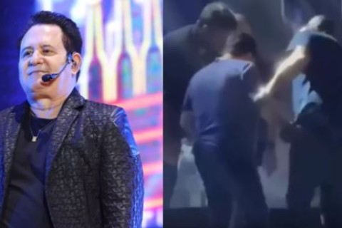 Marrone, da dupla com Bruno, cai do palco em show e bate a cabeça