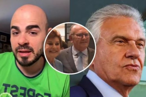 Caiado é criticado após ir à festa da esposa de Gilmar Mendes