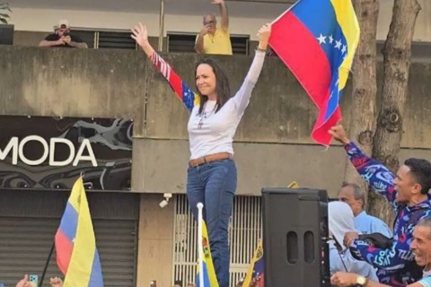 María Corina diz que chegou a “hora da liberdade” na Venezuela