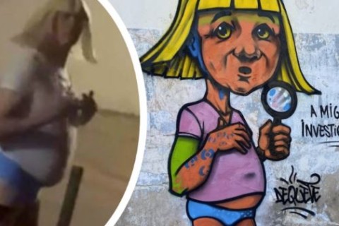 Pastor flagrado de calcinha vira mural em Uberlândia: “A miga investigadora!”