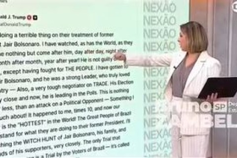 Jornalista da Globo News ‘desorientada’ ao repercutir recado de Trump em defesa de Bolsonaro (veja o vídeo)
